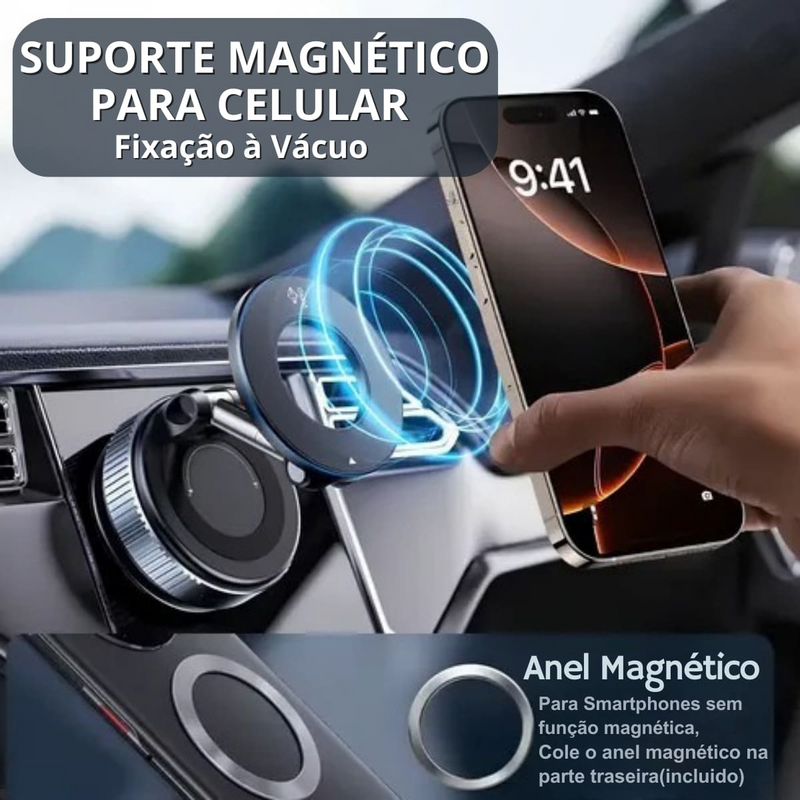 Suporte Magnético universal Dobrável 360° A Vácuo Ajustável 2025